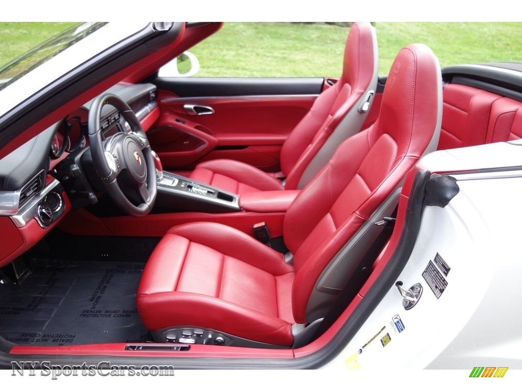 2014 911 Turbo Cabriolet - White / Carrera Red Natural Leather photo #19