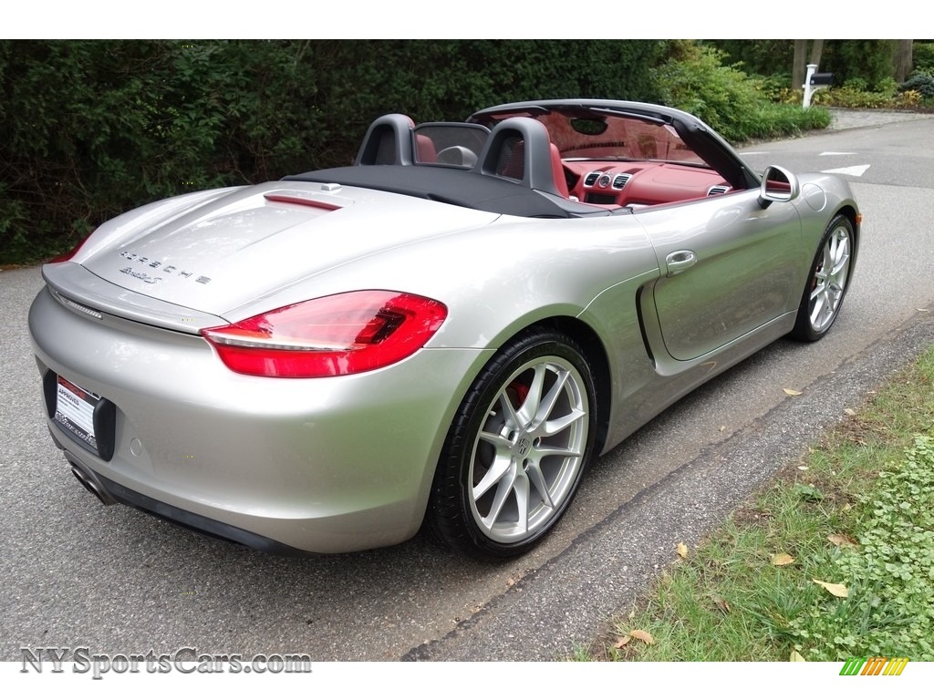 2013 Boxster S - Platinum Silver Metallic / Carrera Red Natural Leather photo #7