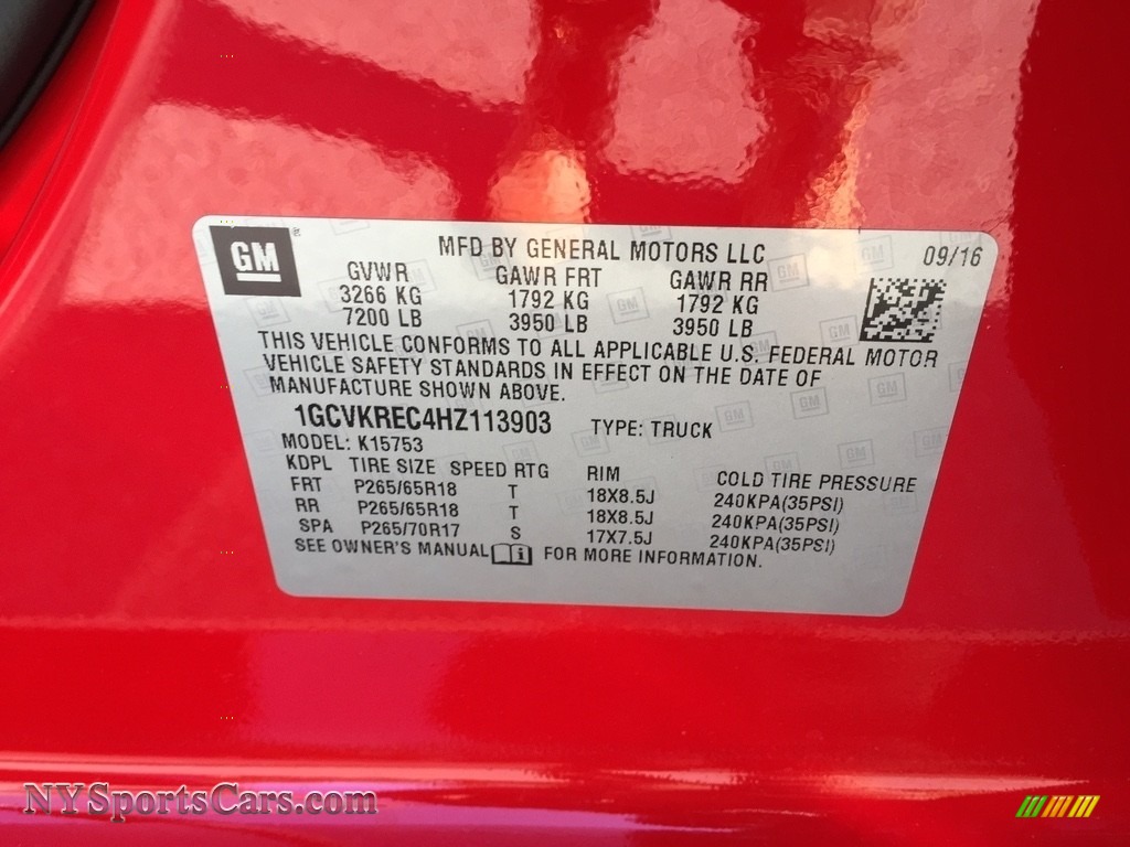 2017 Silverado 1500 LT Double Cab 4x4 - Red Hot / Jet Black photo #11