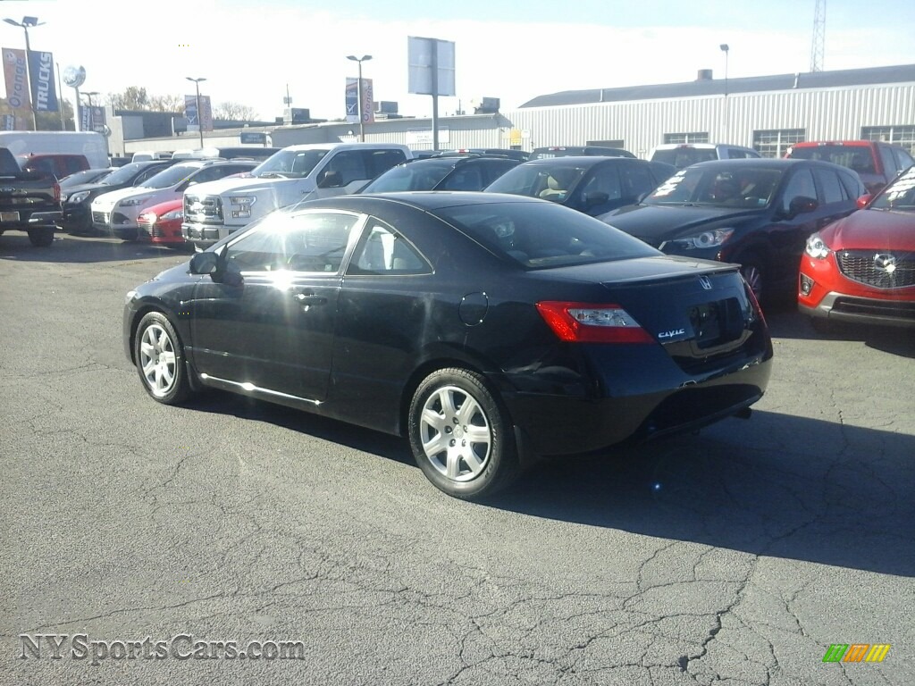 2010 Civic LX Coupe - Crystal Black Pearl / Gray photo #4