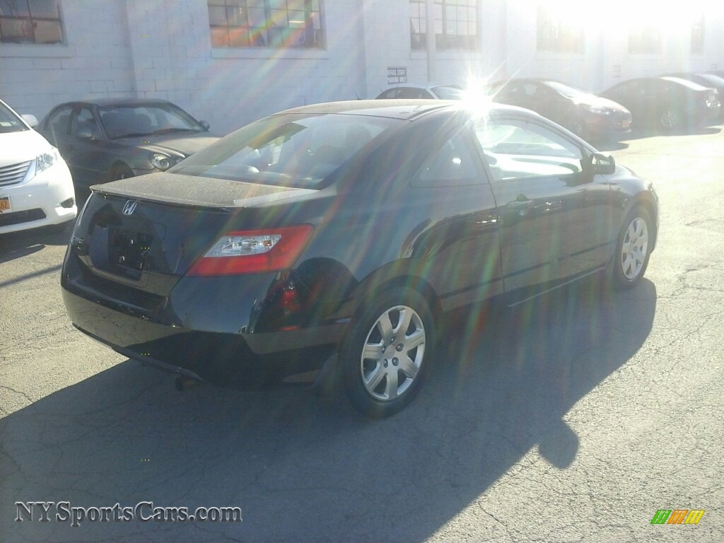 2010 Civic LX Coupe - Crystal Black Pearl / Gray photo #6