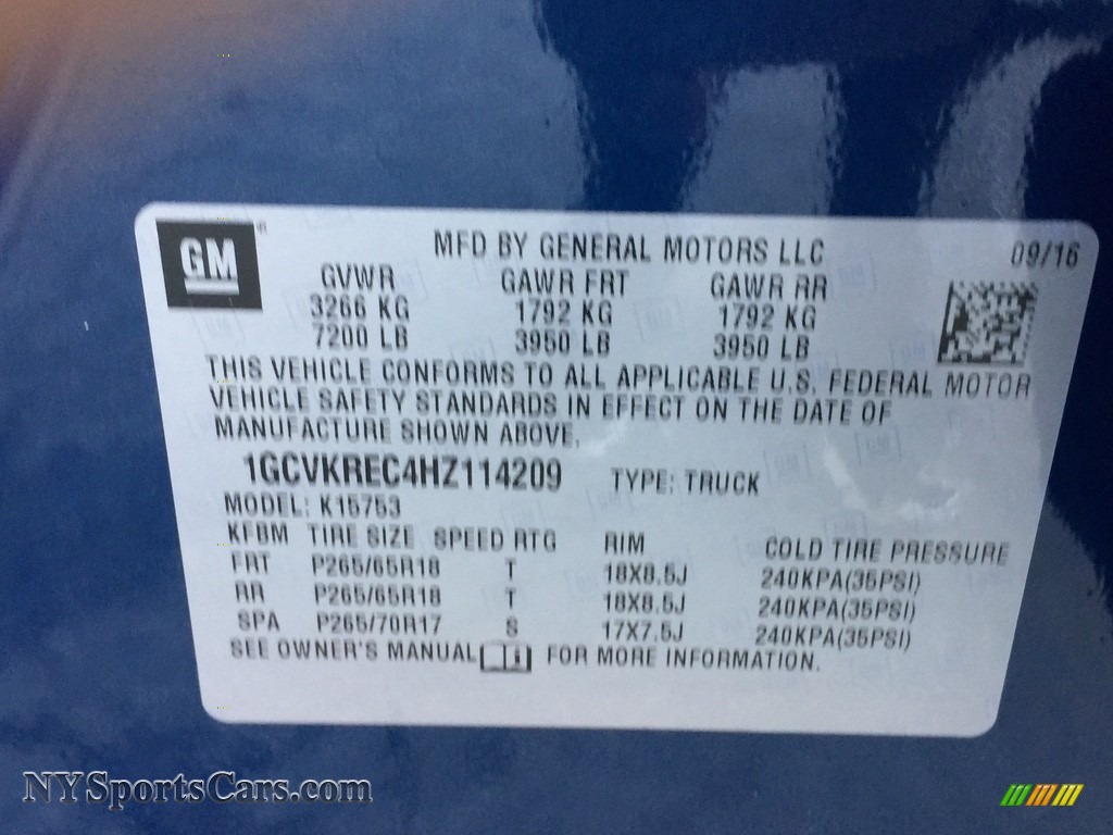 2017 Silverado 1500 LT Double Cab 4x4 - Deep Ocean Blue Metallic / Jet Black photo #11