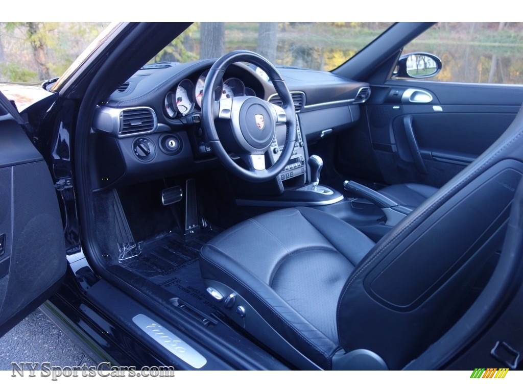 2008 911 Turbo Cabriolet - Black / Black photo #10