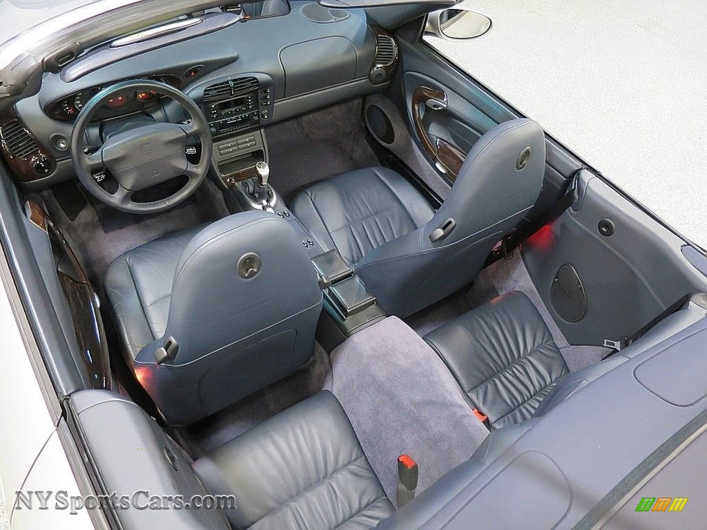 2000 911 Carrera Cabriolet - Arctic Silver Metallic / Metropol Blue photo #20