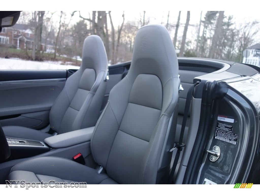 2015 911 Turbo Cabriolet - Agate Grey Metallic / Black/Platinum Grey photo #11