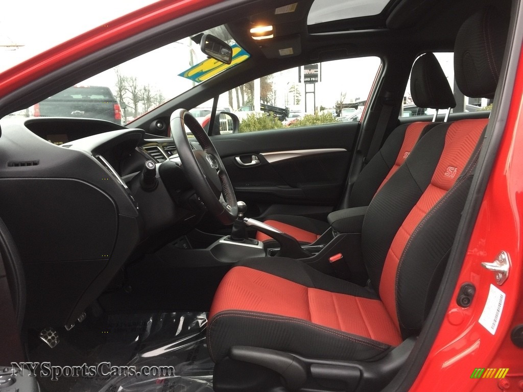 2014 Civic Si Sedan - Rallye Red / Black/Red photo #15
