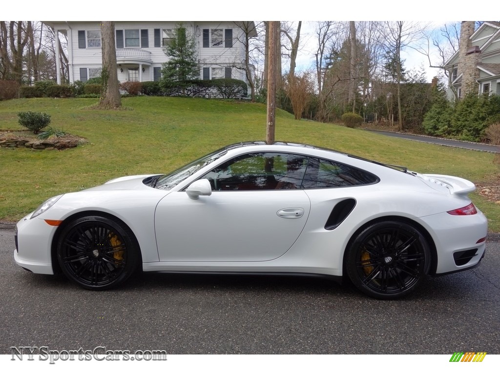 2014 911 Turbo S Coupe - White / Carrera Red Natural Leather photo #3