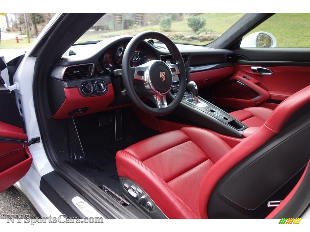 2014 911 Turbo S Coupe - White / Carrera Red Natural Leather photo #11