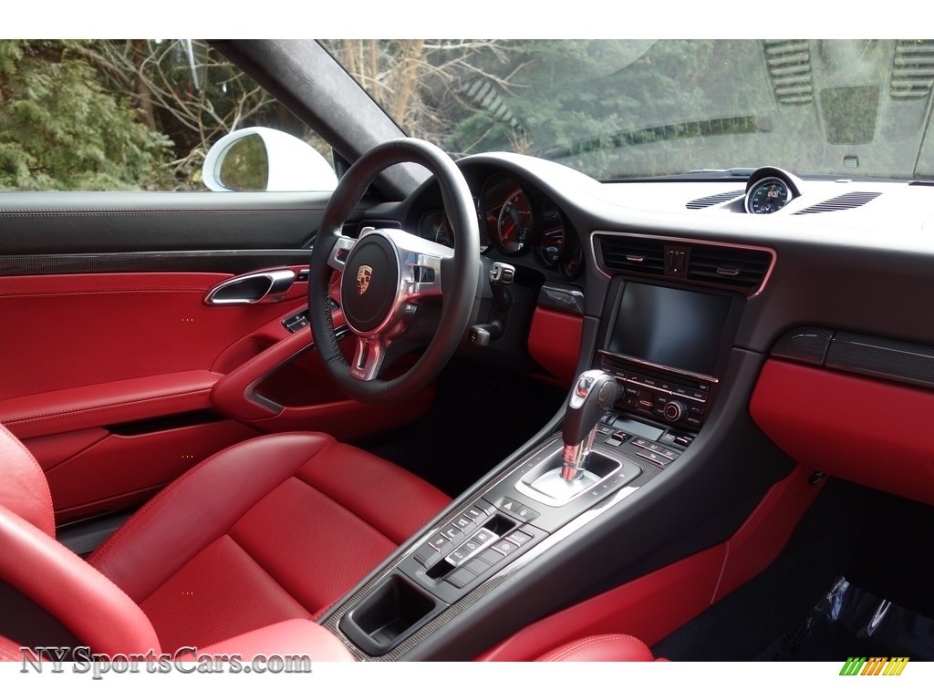 2014 911 Turbo S Coupe - White / Carrera Red Natural Leather photo #17