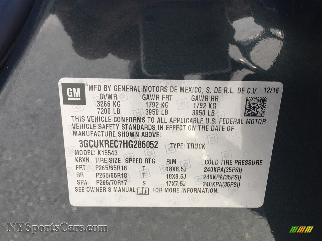2017 Silverado 1500 LT Crew Cab 4x4 - Graphite Metallic / Jet Black photo #11