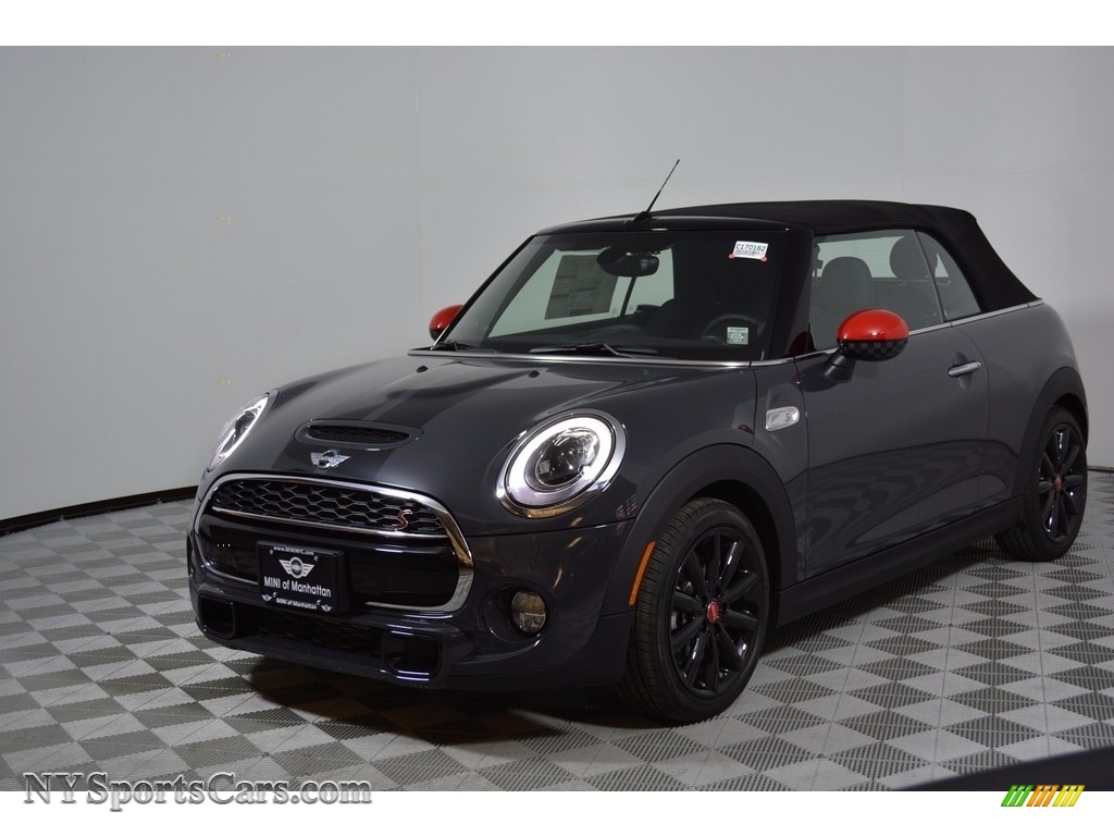 2017 Convertible Cooper S - Thunder Gray Metallic / Double Stripe Carbon Black photo #1