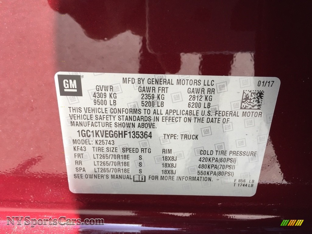 2017 Silverado 2500HD LT Crew Cab 4x4 - Butte Red Metallic / Jet Black photo #11
