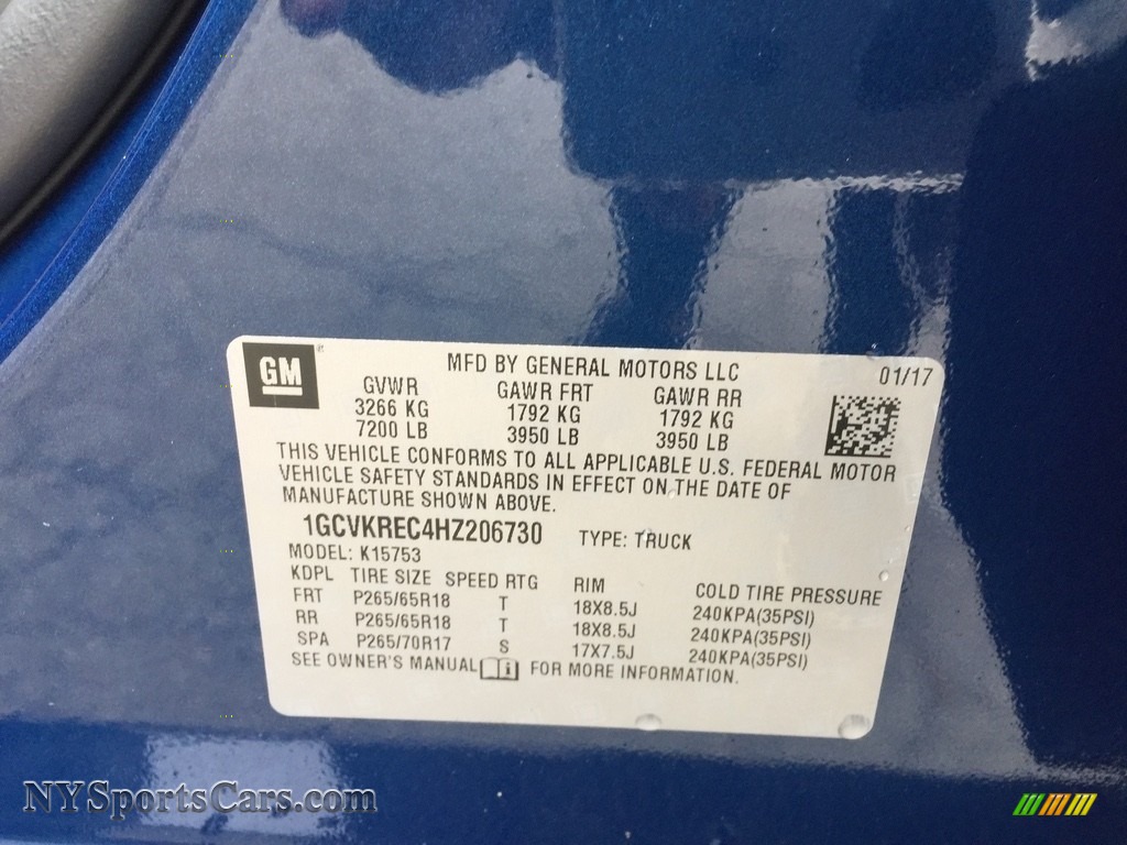 2017 Silverado 1500 LT Double Cab 4x4 - Deep Ocean Blue Metallic / Jet Black photo #11