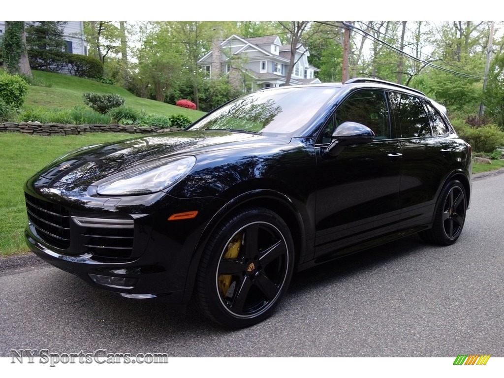 2016 Cayenne Turbo S - Black / Black/Garnet Red photo #1