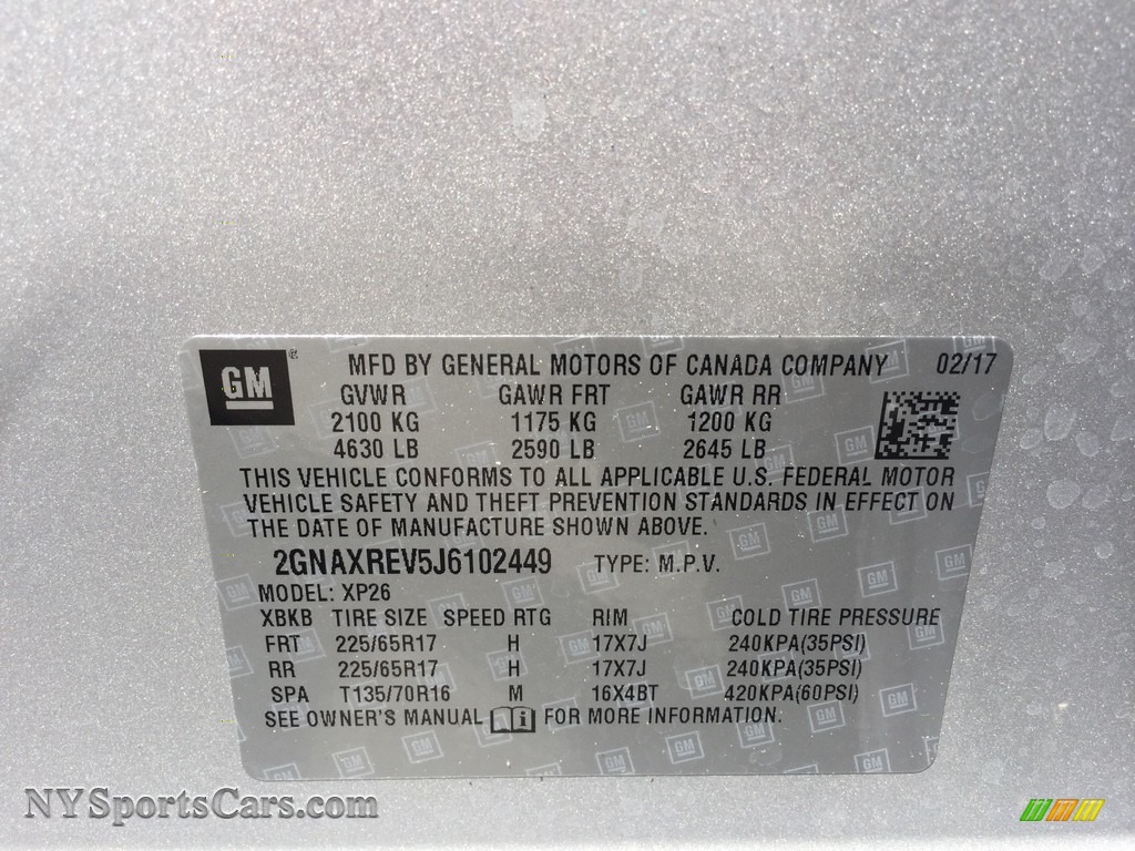 2018 Equinox LS AWD - Silver Ice Metallic / Medium Ash Gray photo #11