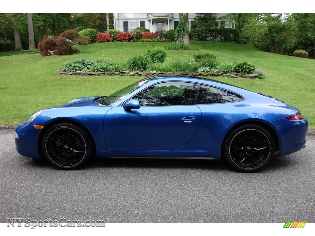 2015 911 Carrera 4 Coupe - Sapphire Blue Metallic / Black photo #3