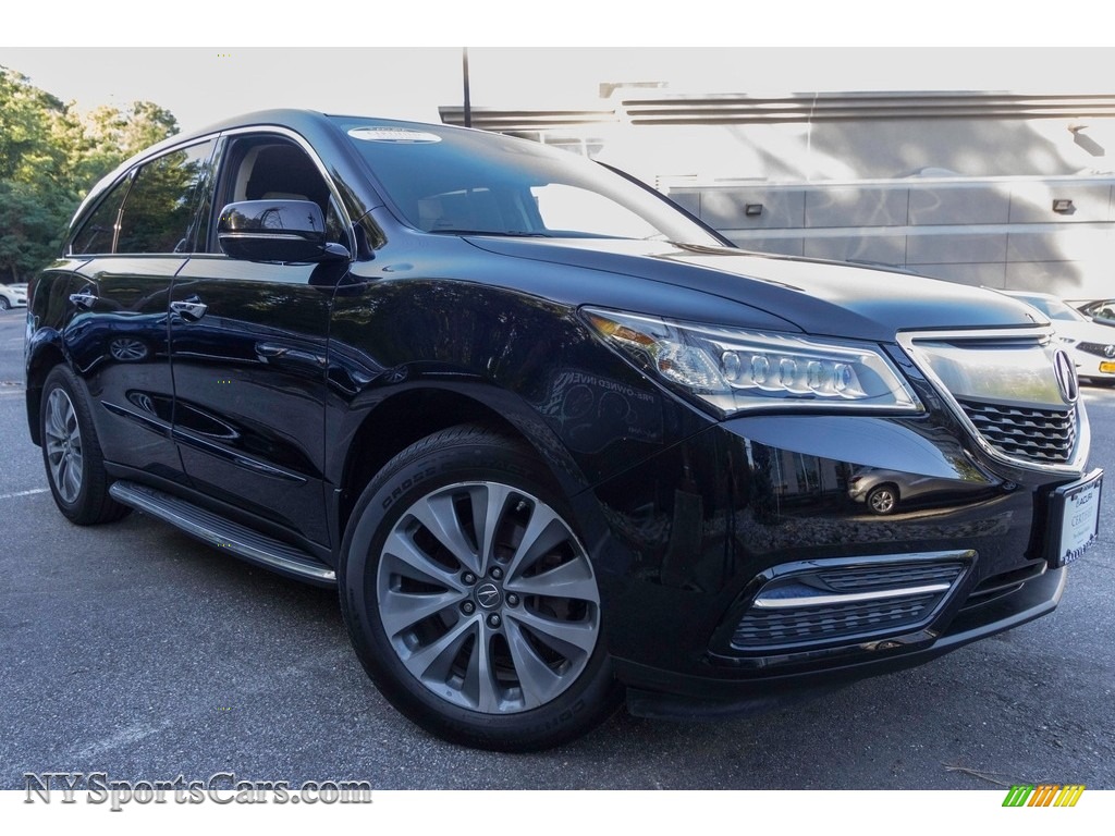 2015 MDX SH-AWD Technology - Crystal Black Pearl / Parchment photo #1