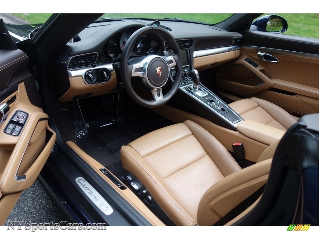 2015 911 Carrera 4S Cabriolet - Dark Blue Metallic / Espresso/Cognac Natural Leather photo #10