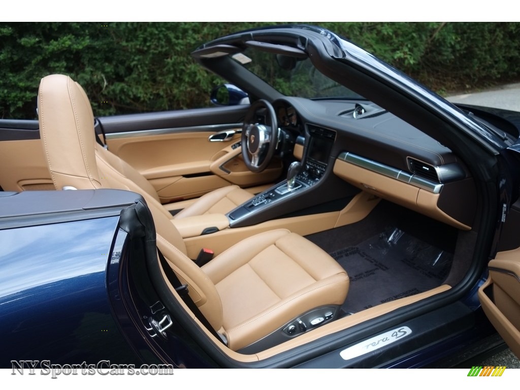 2015 911 Carrera 4S Cabriolet - Dark Blue Metallic / Espresso/Cognac Natural Leather photo #14