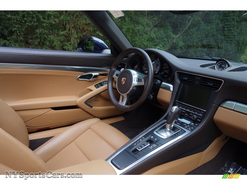 2015 911 Carrera 4S Cabriolet - Dark Blue Metallic / Espresso/Cognac Natural Leather photo #16