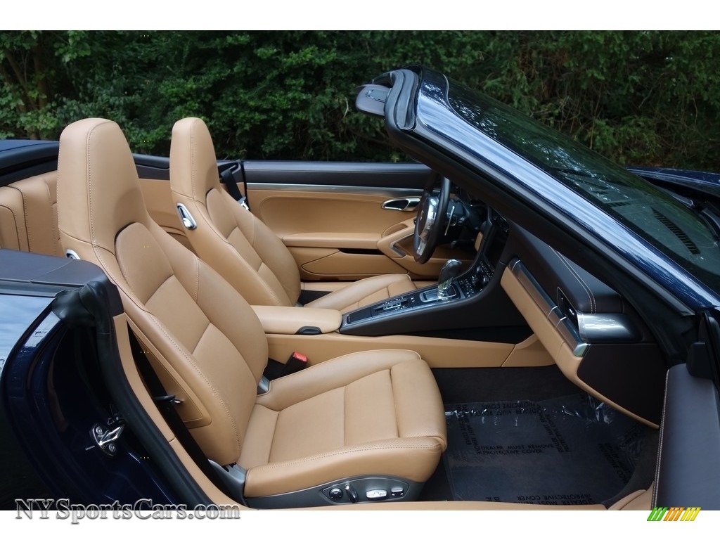 2015 911 Carrera 4S Cabriolet - Dark Blue Metallic / Espresso/Cognac Natural Leather photo #17