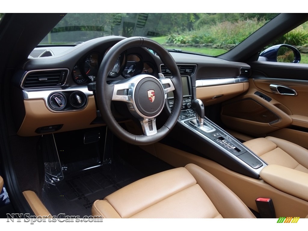 2015 911 Carrera 4S Cabriolet - Dark Blue Metallic / Espresso/Cognac Natural Leather photo #20