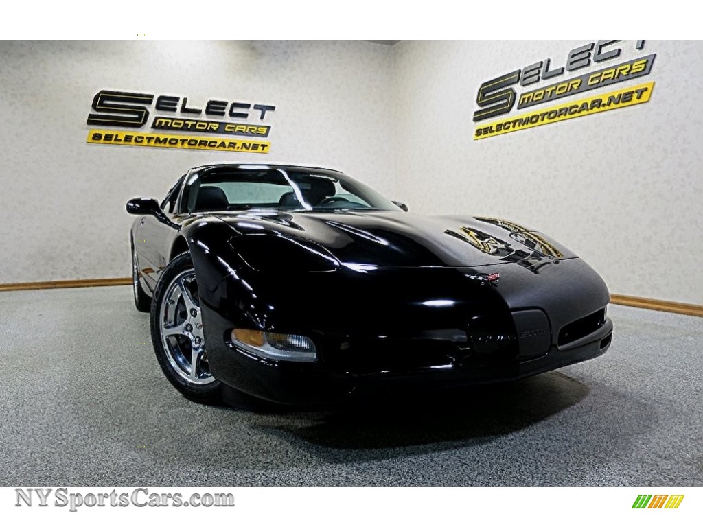 2004 Corvette Coupe - Black / Black photo #12