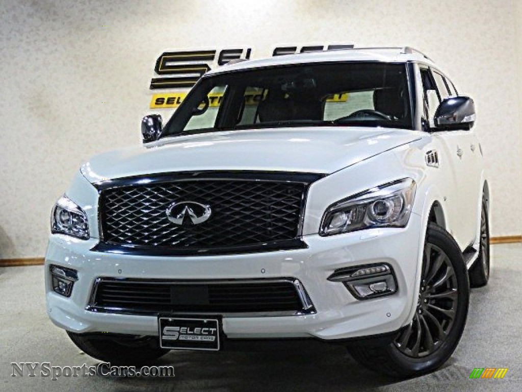 2017 QX80 Limited AWD - Majestic White / Limited Mocha Brown photo #1