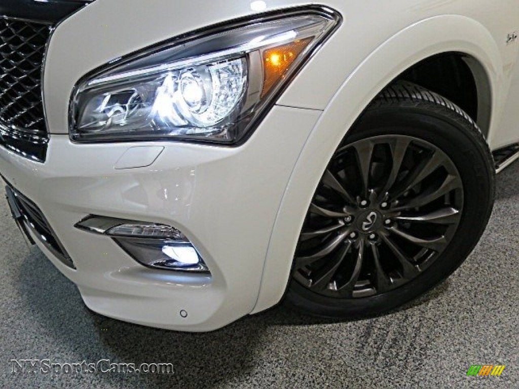 2017 QX80 Limited AWD - Majestic White / Limited Mocha Brown photo #9