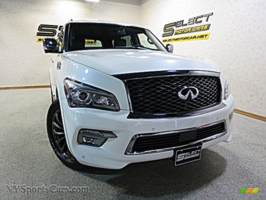 2017 QX80 Limited AWD - Majestic White / Limited Mocha Brown photo #13