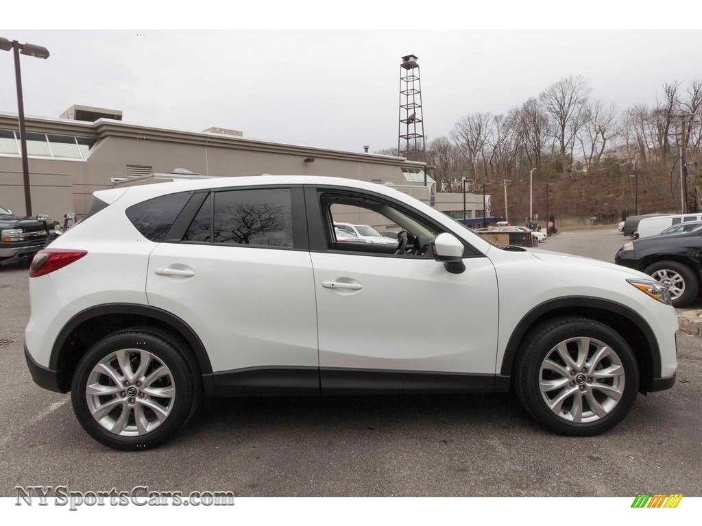 2013 CX-5 Grand Touring AWD - Crystal White Pearl Mica / Sand photo #8