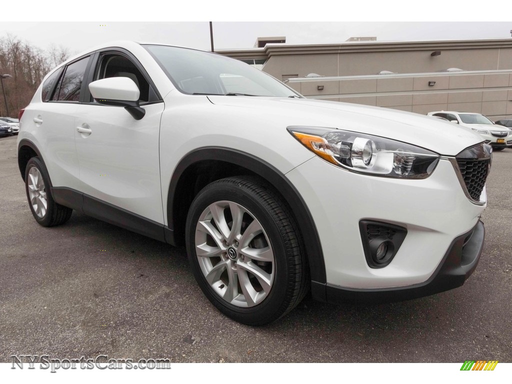 2013 CX-5 Grand Touring AWD - Crystal White Pearl Mica / Sand photo #9