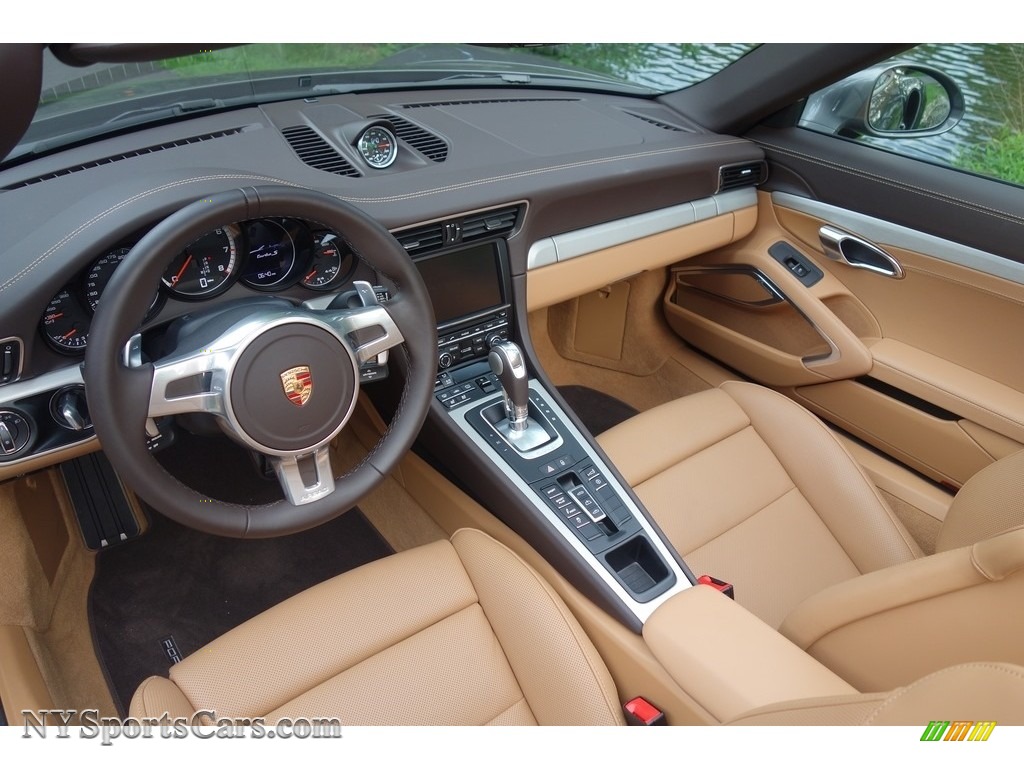 2015 911 Turbo S Cabriolet - Agate Grey Metallic / Espresso/Cognac Natural Leather photo #9