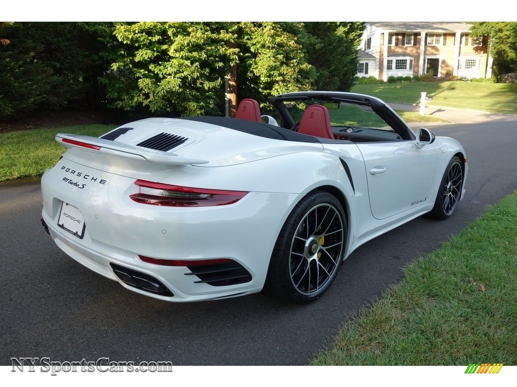 2019 911 Turbo S Cabriolet - White / Bordeaux Red photo #4