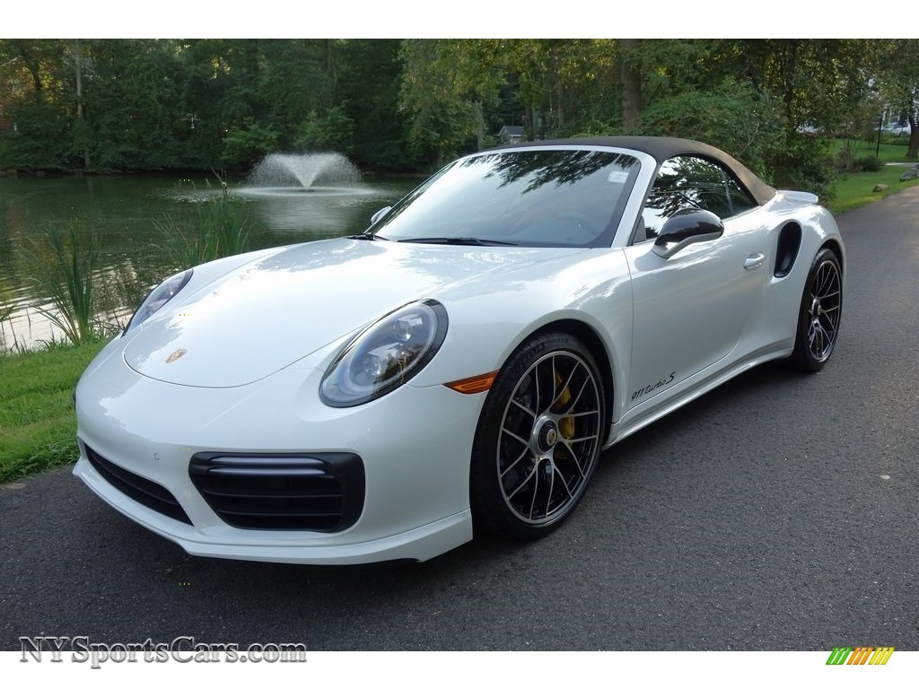 2019 911 Turbo S Cabriolet - White / Bordeaux Red photo #6