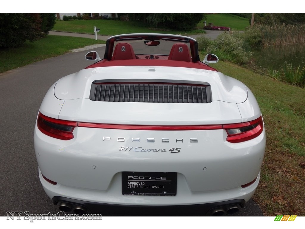 2017 911 Carrera 4S Cabriolet - White / Bordeaux Red photo #5
