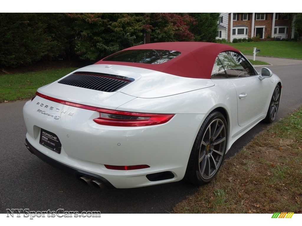 2017 911 Carrera 4S Cabriolet - White / Bordeaux Red photo #6