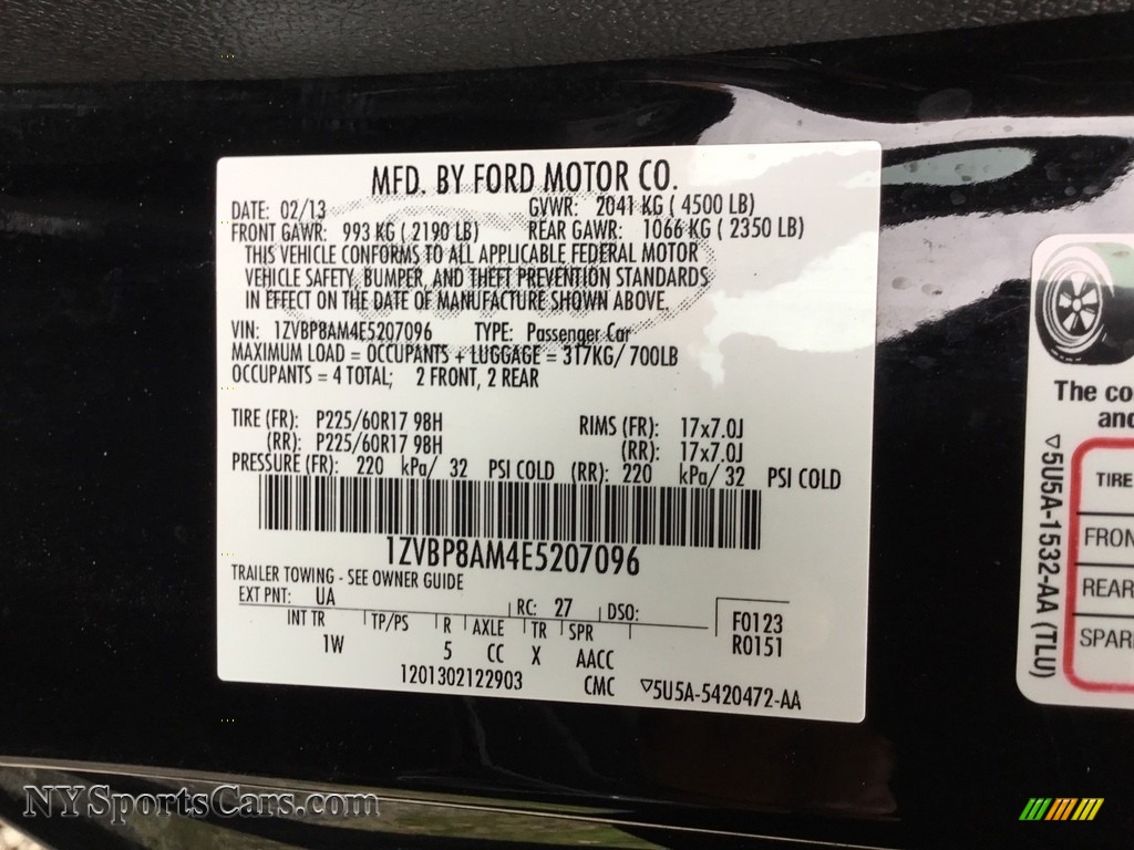 2014 Mustang V6 Premium Coupe - Black / Charcoal Black photo #28