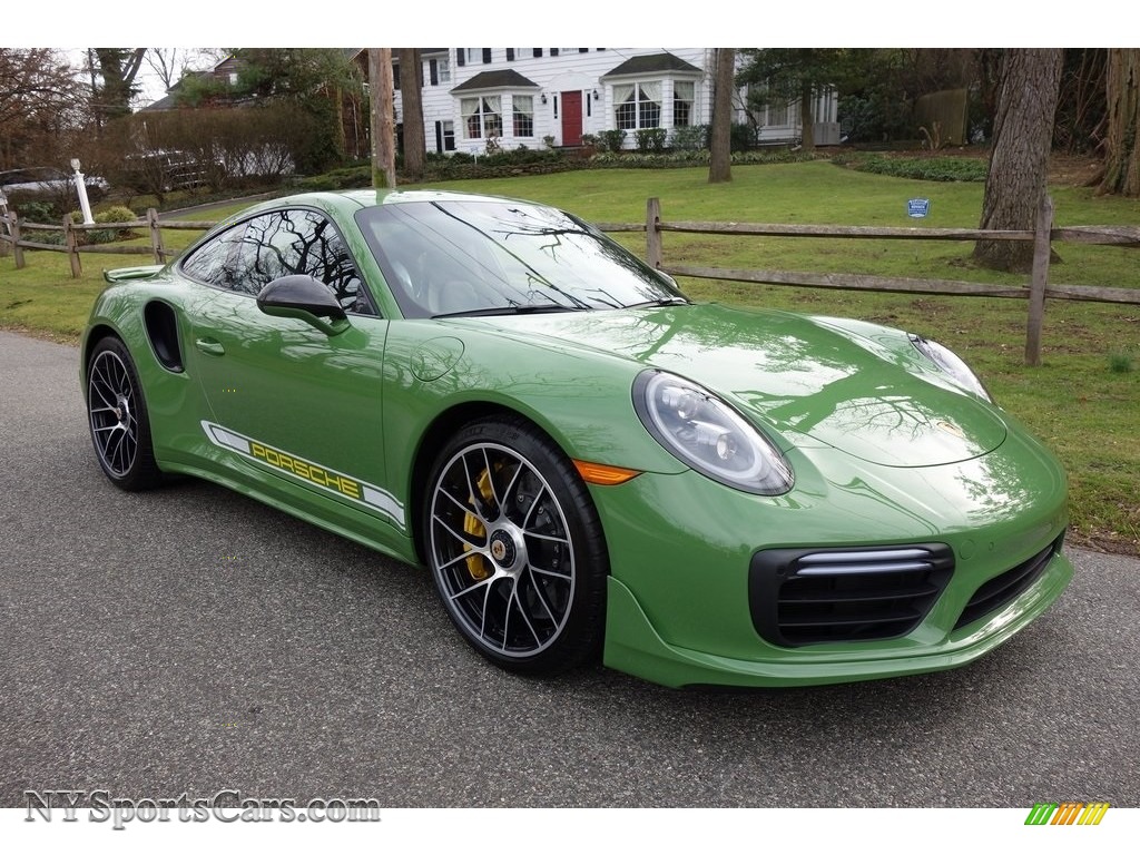 Custom Color (Green) / Black Porsche 911 Turbo S Coupe