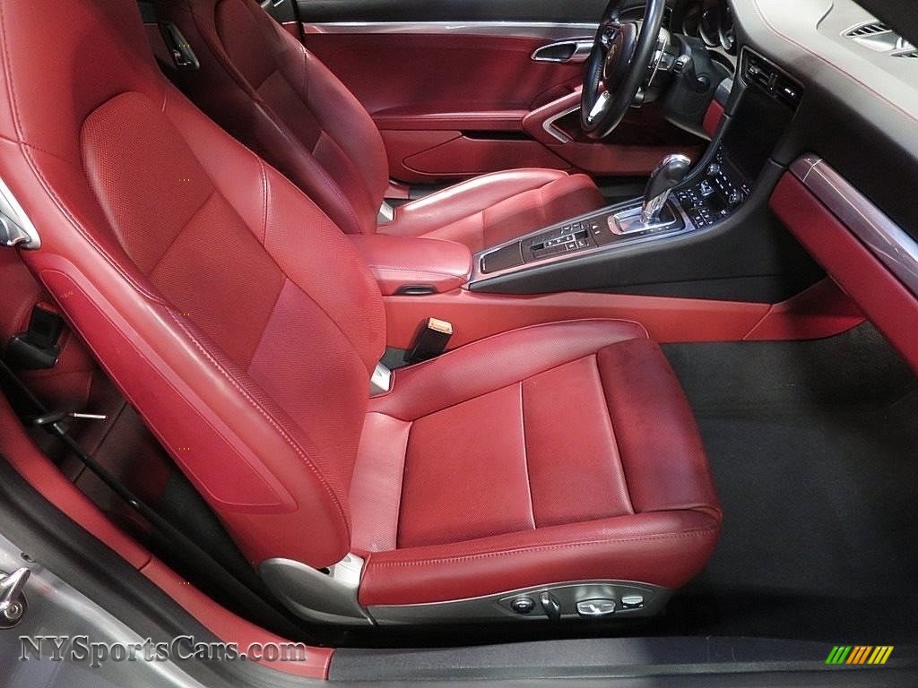 2018 911 Turbo Cabriolet - GT Silver Metallic / Black/Bordeaux Red photo #20