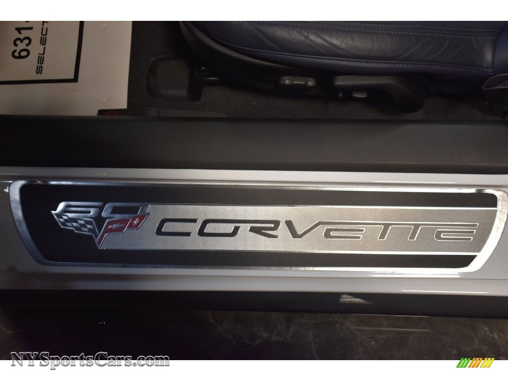 2013 Corvette 427 Convertible Collector Edition - Arctic White / Diamond Blue/60th Anniversary Design Package photo #25