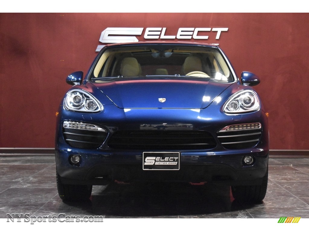 2014 Cayenne S - Dark Blue Metallic / Luxor Beige photo #1 2014 Cayenne S - Dark Blue Metallic / Luxor Beige photo #1