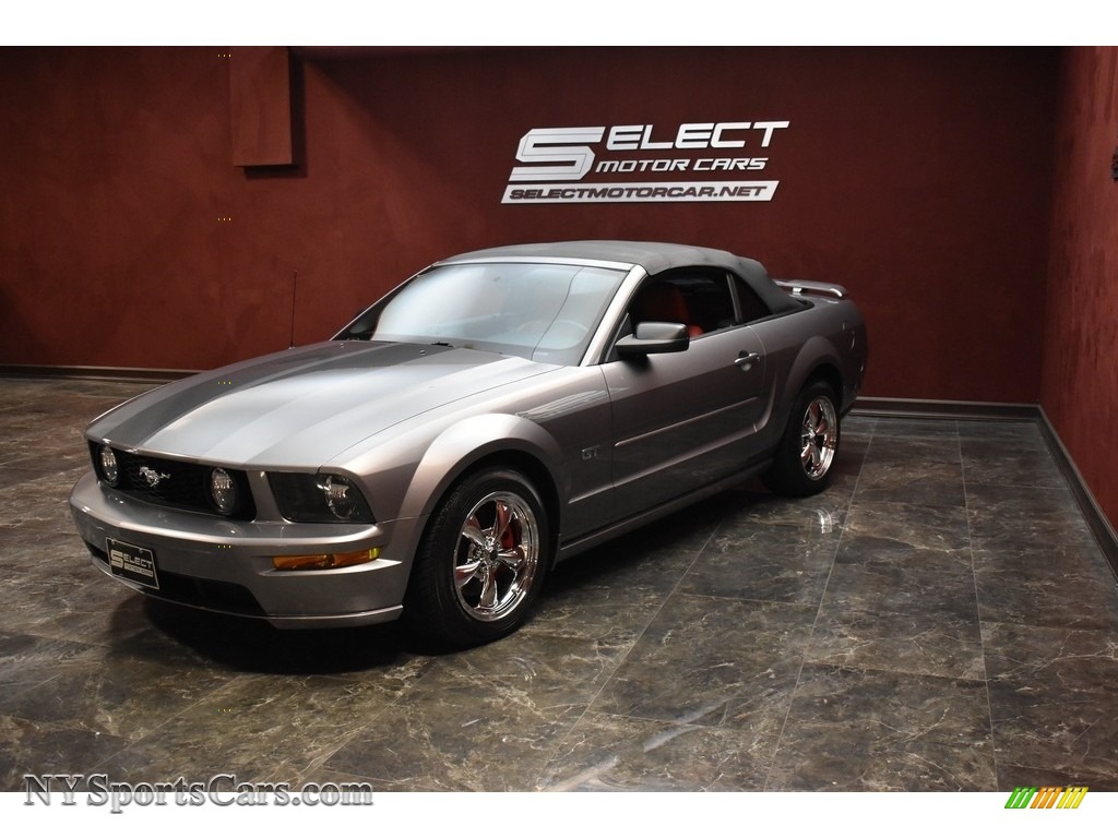 2006 Mustang GT Premium Convertible - Tungsten Grey Metallic / Red/Dark Charcoal photo #5