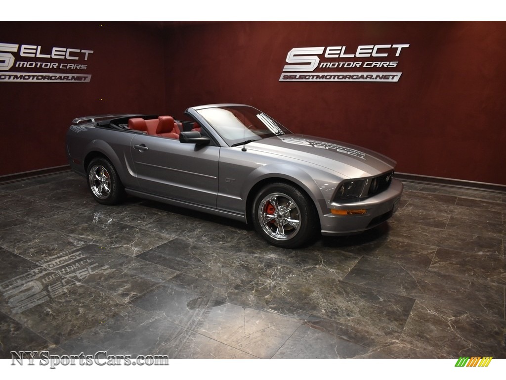 2006 Mustang GT Premium Convertible - Tungsten Grey Metallic / Red/Dark Charcoal photo #6