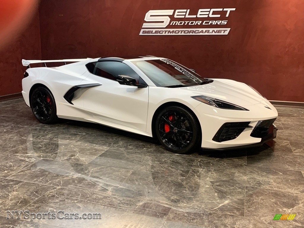 2022 Corvette Stingray Coupe - Arctic White / Adrenalin Red photo #3