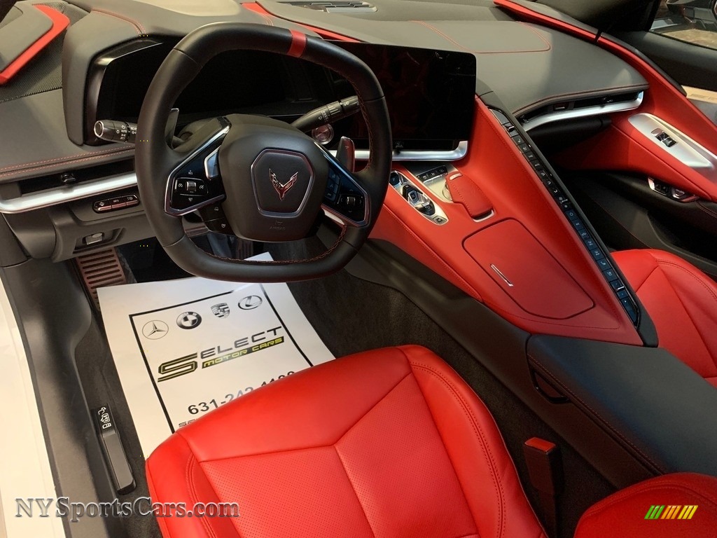 2022 Corvette Stingray Coupe - Arctic White / Adrenalin Red photo #8
