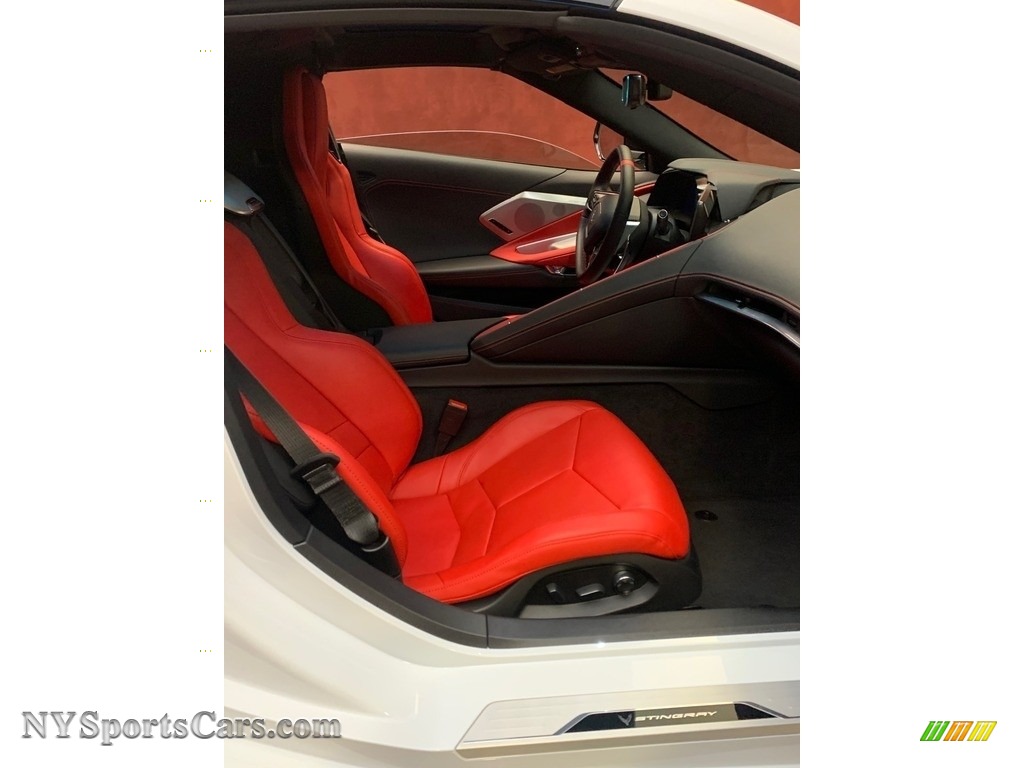 2022 Corvette Stingray Coupe - Arctic White / Adrenalin Red photo #12