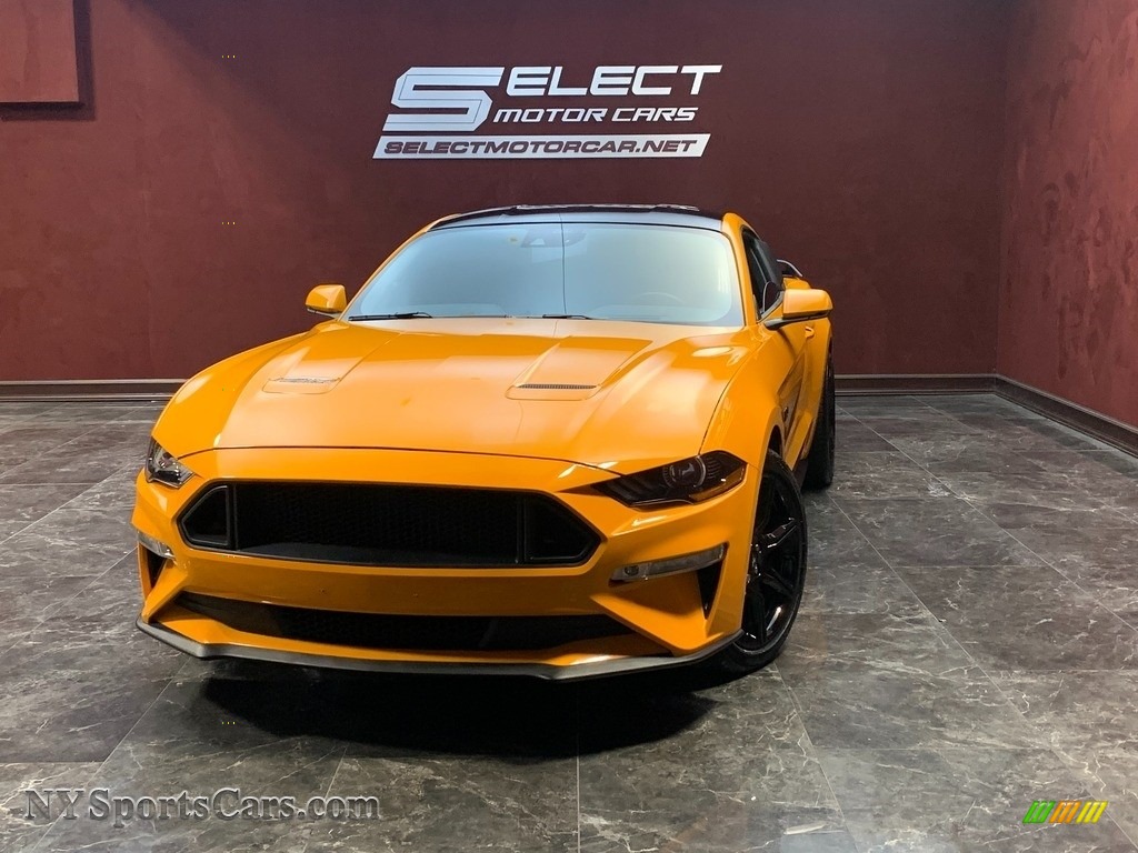 2019 Mustang GT Premium Fastback - Orange Fury / Ebony photo #1