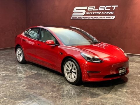 Red Multi-Coat 2021 Tesla Model 3 Long Range