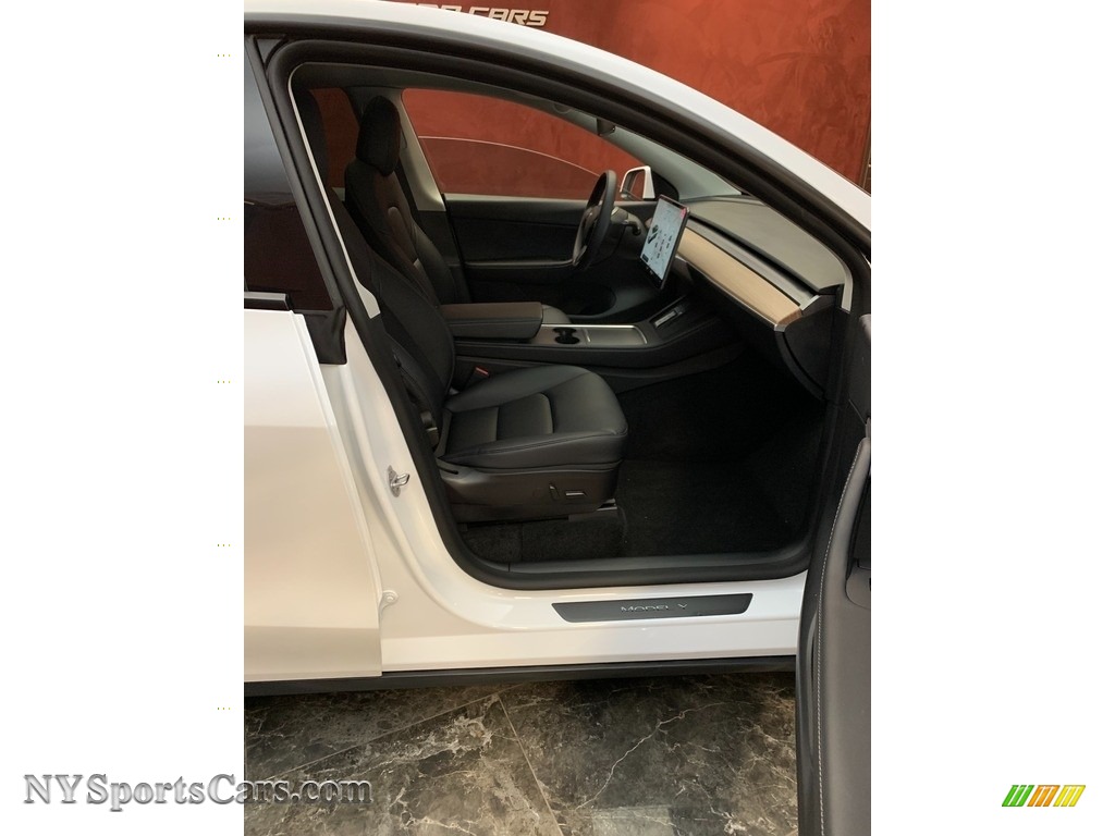 2022 Model Y Performance AWD - Pearl White Multi-Coat / Black photo #8